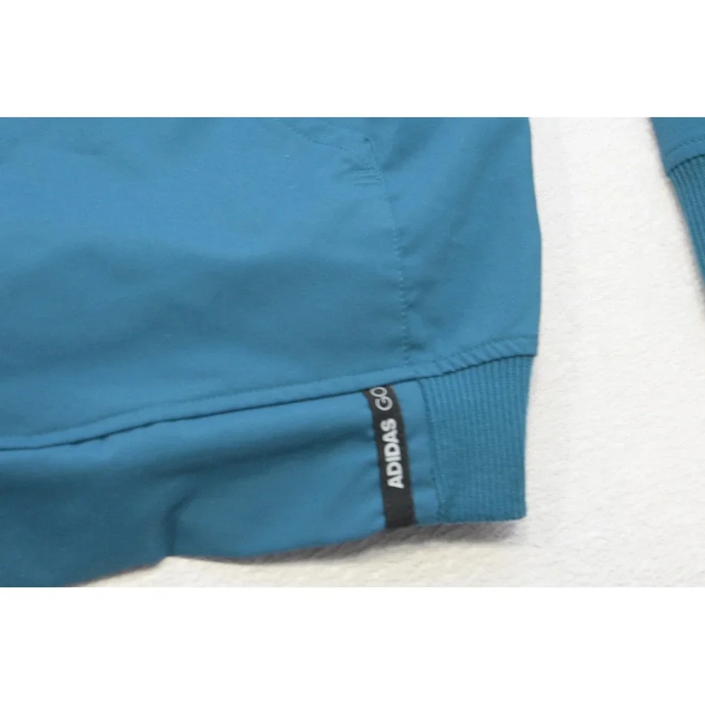 Adidas Golf Jacket Mens‎ Medium Blue Full Zip Mock Neck Performance Excellent